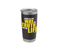 JESUS is the WAY the TRUTH and the LIFE - John 14:6 Bible Vaso térmico de acero inoxidable de doble pared