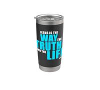 JESUS is the WAY the TRUTH and the LIFE - John 14:6 Bible Vaso térmico de acero inoxidable de doble pared