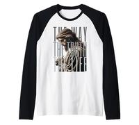 Jesus is Way Truth and the Life Cita de la Biblia Católica Camiseta Manga Raglan