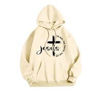 Jesus Jesus The Way The Truth and The Life Sudaderas con capucha para mujer, cómodas, informales, animé cristiano con capucha, trajes religiosos 2025, camisetas gráficas de letras de ajuste holgado