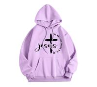 Jesus Jesus The Way The Truth and The Life Sudaderas con capucha para mujer, cómodas, informales, animé cristiano con capucha, trajes religiosos 2025, camisetas gráficas de letras de ajuste holgado