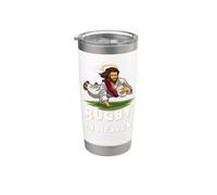 Jesús jugando al Rugby "Rugby - The Game Played In Heaven" Vaso térmico de acero inoxidable de doble pared