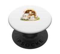 Jesús Kawaii Chibi Buen Pastor Arte PopSockets PopGrip Adhesivo