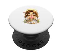 Jesús Kawaii Chibi Sagrado Corazón Arte PopSockets PopGrip Adhesivo