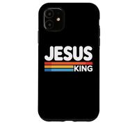 Jesus King Retro Christian Faith Bold Worship Tees and Decor Carcasa para iPhone 11
