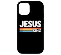 Jesus King Retro Christian Faith Bold Worship Tees and Decor Carcasa para iPhone 12/12 Pro