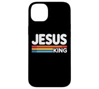Jesus King Retro Christian Faith Bold Worship Tees and Decor Carcasa para iPhone 14 Plus
