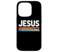 Jesus King Retro Christian Faith Bold Worship Tees and Decor Carcasa para iPhone 14 Pro