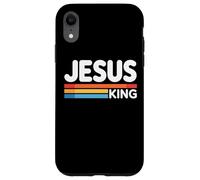 Jesus King Retro Christian Faith Bold Worship Tees and Decor Carcasa para iPhone XR