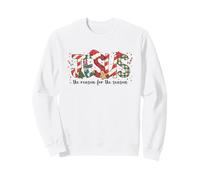 Jesús La razón de la Temporada Carta de bastón de Caramelo de Navidad Sudadera