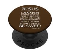 JESÚS: La salvación no se Encuentra en Nadie más - Hechos 4:12 PopSockets PopGrip Adhesivo