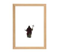 Jesús lámpara, 4D - Led Christ Marco de fotos religioso, pintura arte de la pared decoración del hogar cristiano, para dormitorio iglesia Pascua Navidad | Multipurpose Outdoor Indoor Utility