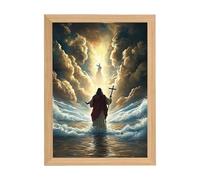 Jesús - Lámpara decorativa para lámpara LED de Jesús (3D, lámpara Wandkunst, Religiöse Dekoration Mit Beleuchtung, Für Schlafzimmer Wohnzimmer Zuhause, Festliche Geschenkideen