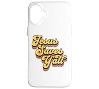 Jesús Les Salva a Todos la fe Cristiana Escritura bíblica Religiosa Carcasa para iPhone 16 Plus