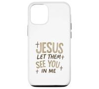 Jesus Let Them See You In Me Retro Christian Design Carcasa para iPhone 12/12 Pro