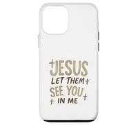 Jesus Let Them See You In Me Retro Christian Design Carcasa para iPhone 12 Mini