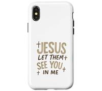 Jesus Let Them See You In Me Retro Christian Design Carcasa para iPhone X/XS