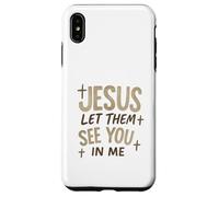 Jesus Let Them See You In Me Retro Christian Design Carcasa para iPhone XS MAX