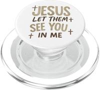 Jesus Let Them See You In Me Retro Christian Design PopSockets PopGrip para MagSafe