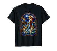 Jesús Llega A Pedro sobre El Agua Mosaico Gótico Arte Sacro Camiseta