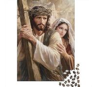 Jesús llevando la Cruz Paquete De 1000 Piezas Papel Ecológico Personas Que Aman Entrenamiento Cerebral Portátil Desafiante Y Divertido 38x26cm/1000pcs