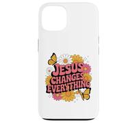 Jesús lo cambia todo Fe Bautismo cristiano y salvación Carcasa para iPhone 13
