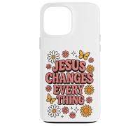 Jesús lo cambia todo Fe Bautismo cristiano y salvación Carcasa para iPhone 13 Pro Max
