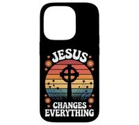Jesús lo cambia todo Fe Bautismo cristiano y salvación Carcasa para iPhone 14 Pro