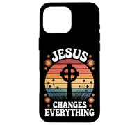 Jesús lo cambia todo Fe Bautismo cristiano y salvación Carcasa para iPhone 16 Pro Max