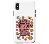 Jesús lo cambia todo Fe Bautismo cristiano y salvación Carcasa para iPhone X/XS