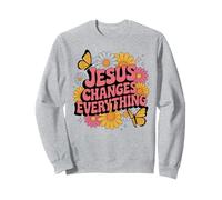 Jesús lo cambia todo Fe Bautismo cristiano y salvación Sudadera