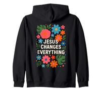 Jesús lo cambia todo Fe Bautismo cristiano y salvación Sudadera con Capucha