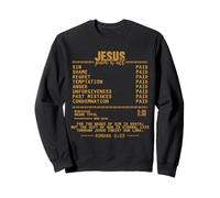 Jesús lo pagó Todo Divertido recibo Cristiano Romanos 6:23 Sudadera