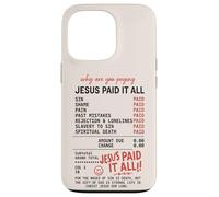 Jesús lo pagó Todo Recibo del Evangelio Romanos 6:23 Carcasa para iPhone 13 Pro