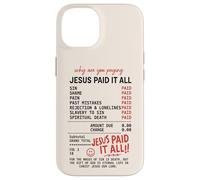 Jesús lo pagó Todo Recibo del Evangelio Romanos 6:23 Carcasa para iPhone 14