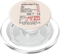 Jesús lo pagó Todo Recibo del Evangelio Romanos 6:23 PopSockets PopGrip para MagSafe