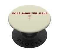 Jesús Love Faith Cita Minimal Rose Accent Christian PopSockets PopGrip Adhesivo