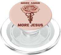 Jesús Love Faith Rose Thorn Symbol Religious Christian PopSockets PopGrip para MagSafe