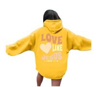 Jesus Love Like Jesus Sudaderas con capucha para mujer Workou Christian Ladies con capucha, ropa de Dios 2026 con letras gráficas de moda, esenciales, I Love Jesus Faith Fall Cute Western Comfort