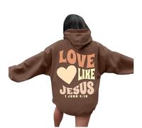 Jesus Love Like Jesus Sudaderas con capucha para mujer Y2K con capucha cristiana vintage con capucha, ropa de moda de Dios, trajes gráficos de letras de ajuste holgado, anime Faith Trust In The Lord
