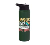Jesus Loves Everyone You Hate Stainless Steel Insulated Water Bottle