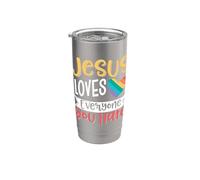 Jesus Loves Everyone You Hate Vaso térmico de acero inoxidable de doble pared