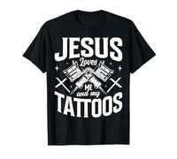 Jesus Loves Me And My Tattoos Camiseta