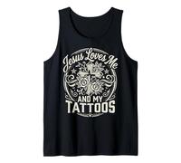 Jesus Loves Me and My Tattoos Camiseta sin Mangas