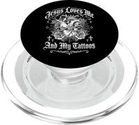 Jesus Loves Me and My Tattoos PopSockets PopGrip para MagSafe