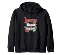Jesus Loves Me And My Tattoos Tinta de fe positiva Sudadera con Capucha