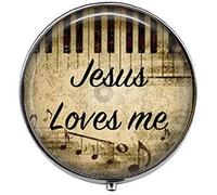 Jesus Loves me - Caja de píldoras de fotos artísticas - Caja de píldoras de cristal