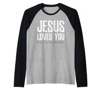 Jesus Loves Me Divertido Camiseta Manga Raglan