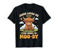 Jesus Loves Me Even When I'm Moody Camiseta