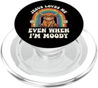 Jesus Loves Me Even When I'm Moody PopSockets PopGrip para MagSafe